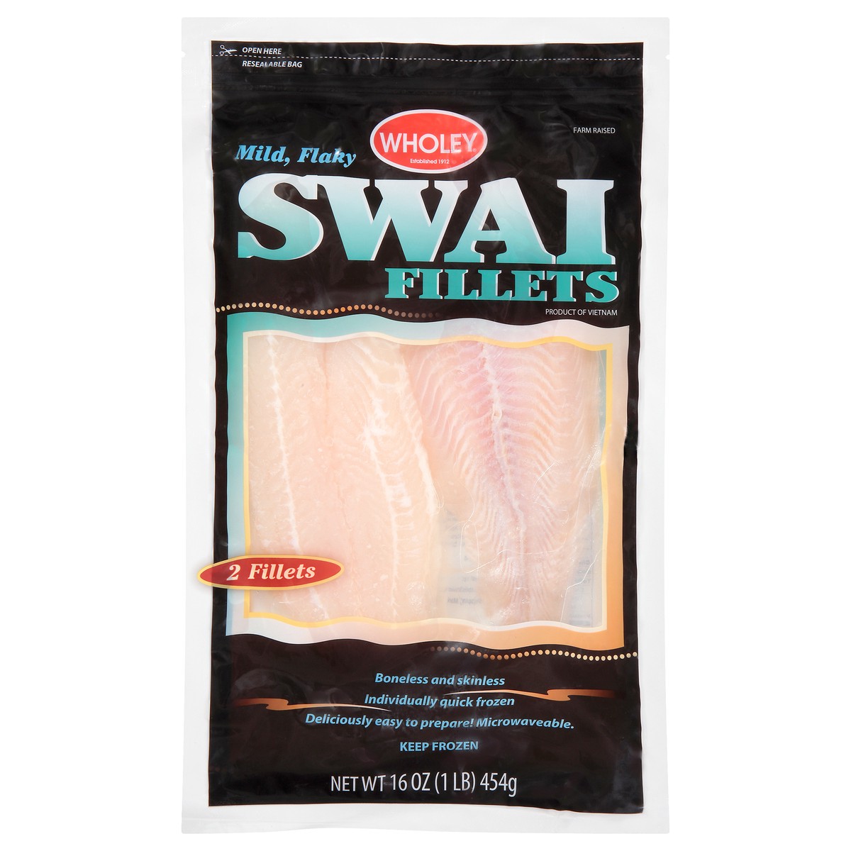 slide 2 of 13, Wholey Fillets Swai 16 oz, 16 oz