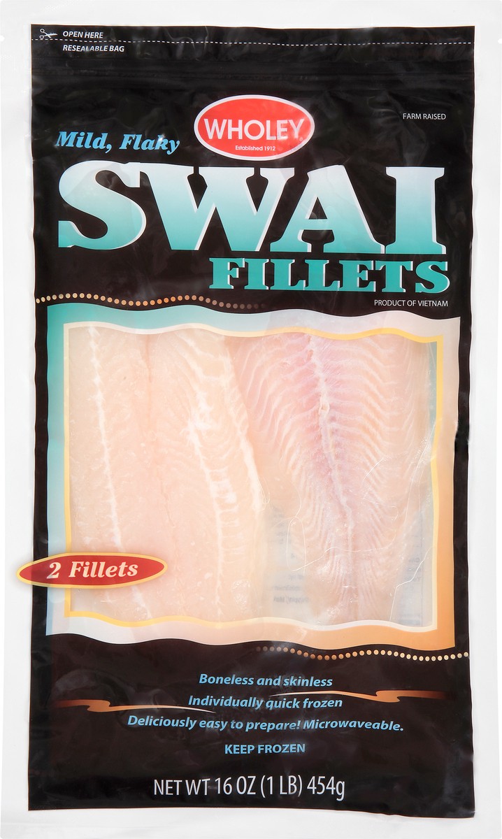 slide 11 of 13, Wholey Fillets Swai 16 oz, 16 oz