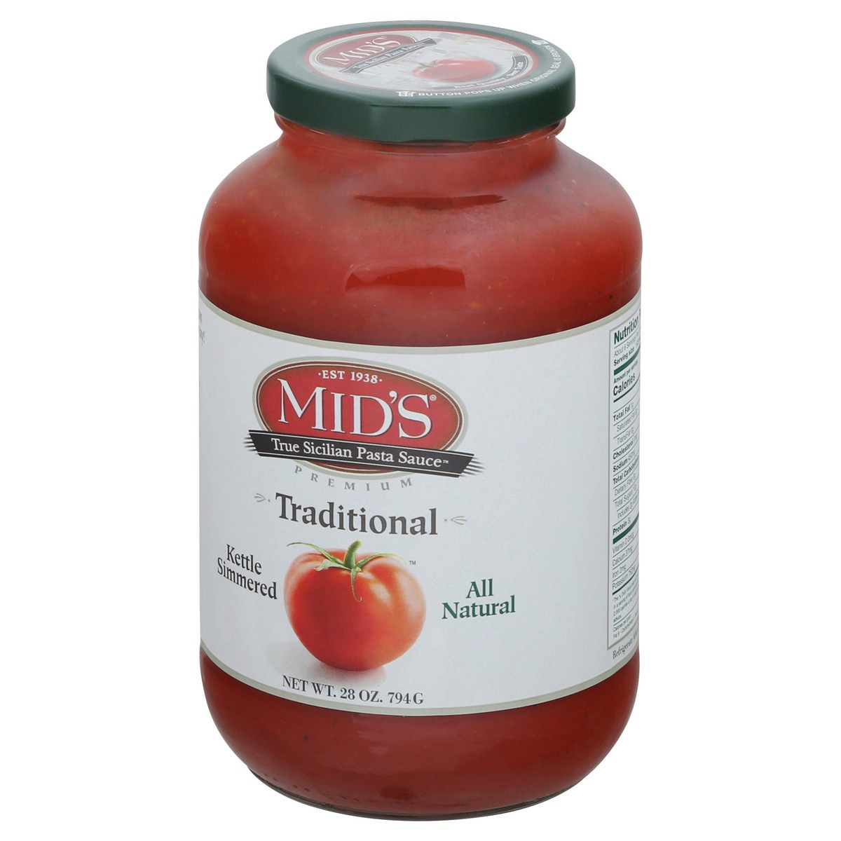slide 9 of 14, Mid's Traditional Pasta Sauce 28 oz, 28 oz