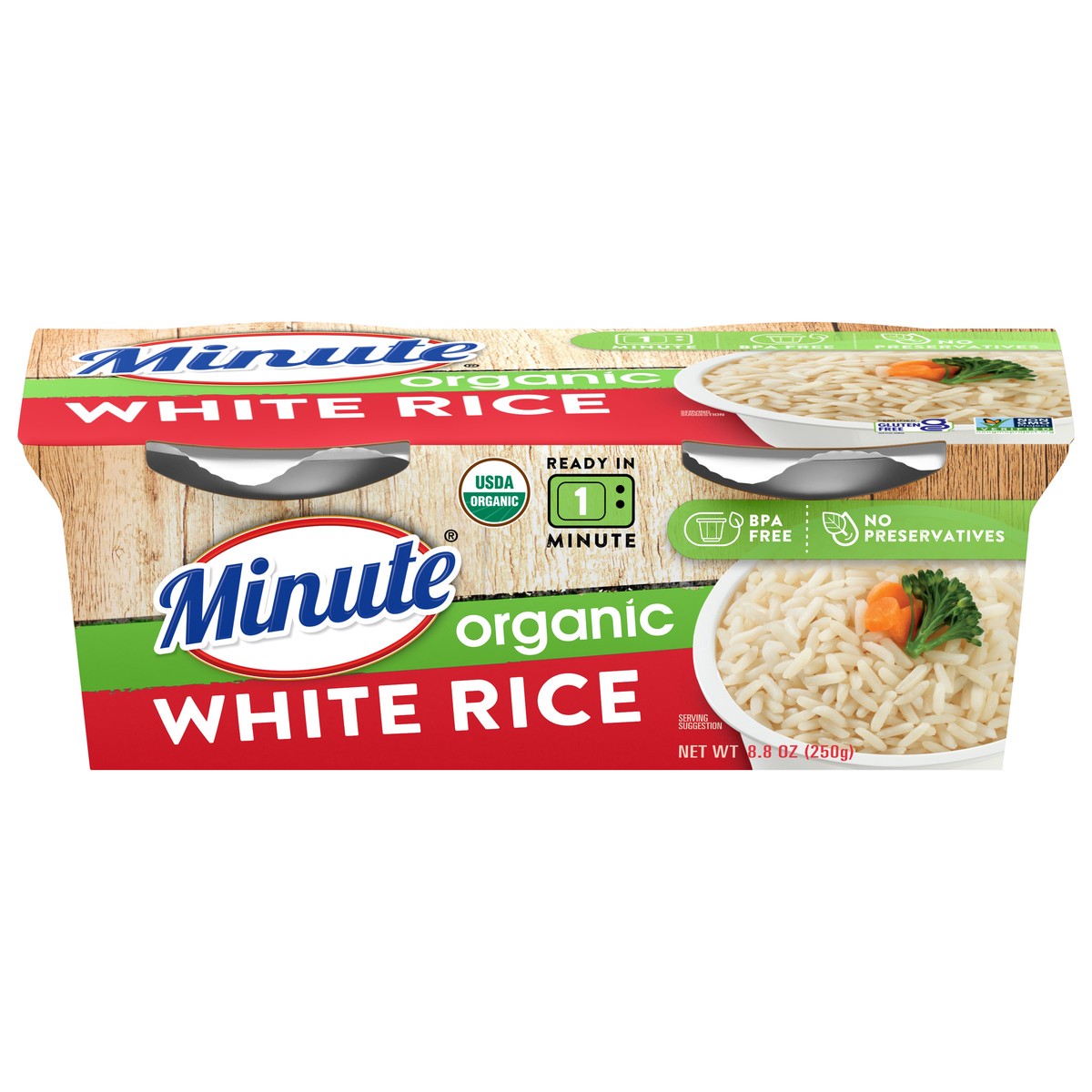 slide 4 of 7, Minute White Rice, Organic, 8.80 oz