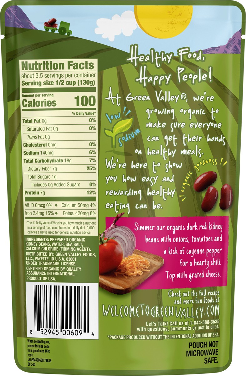 slide 2 of 3, Green Valley Organics Organics Dark Red Kidney Beans 15.5 oz, 15.5 oz