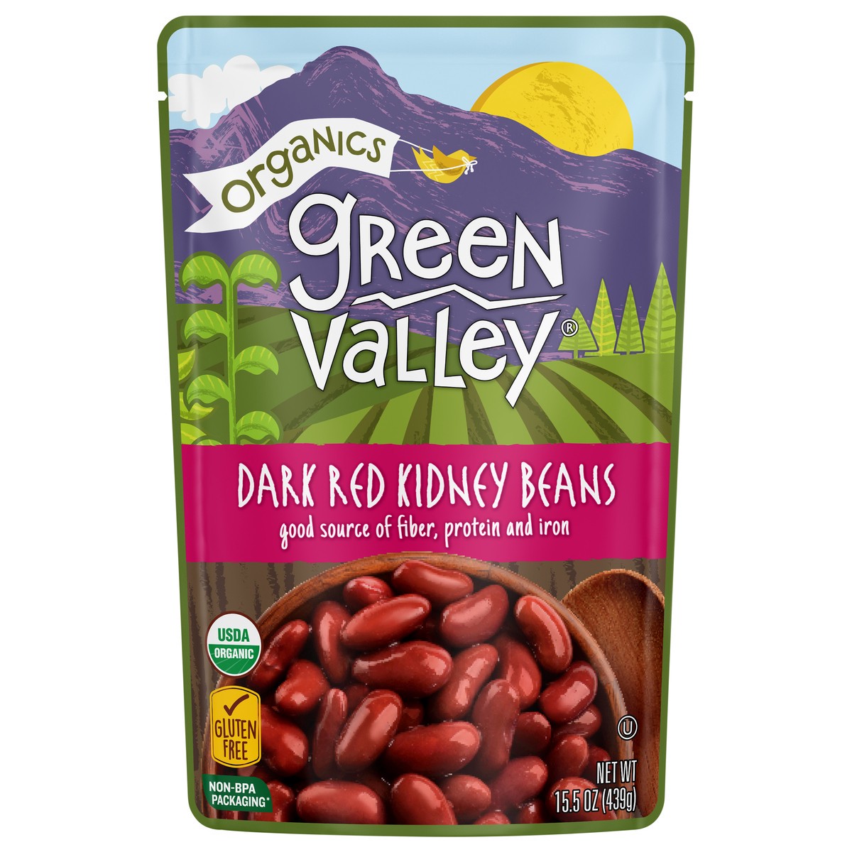 slide 1 of 3, Green Valley Organics Organics Dark Red Kidney Beans 15.5 oz, 15.5 oz