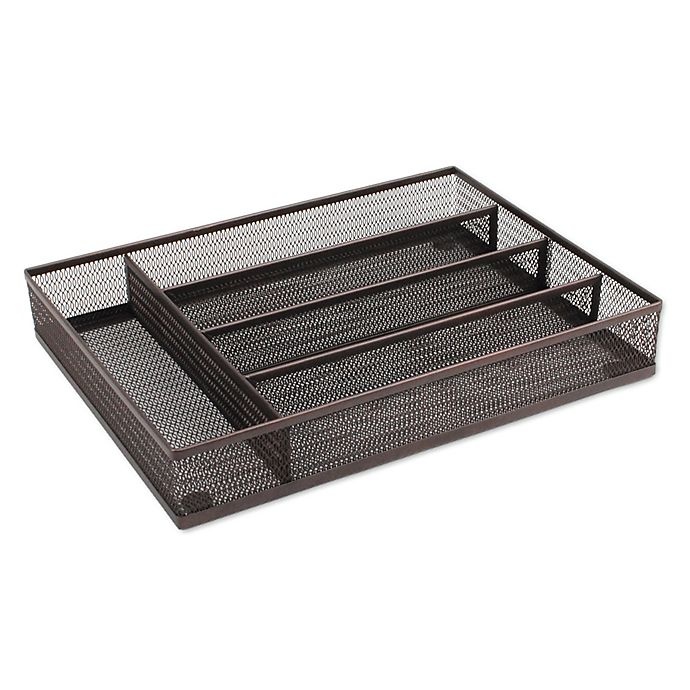 slide 1 of 4, ORG Mesh Kitchen Drawer Tray Organizer - Bronze, 1 ct