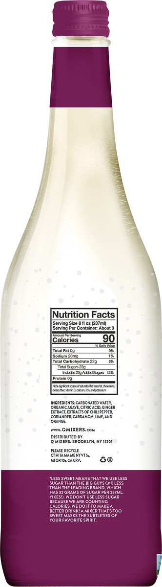 slide 4 of 4, Q Mixers Premium Ginger Beer 25.4 fl oz, 25.4 fl oz