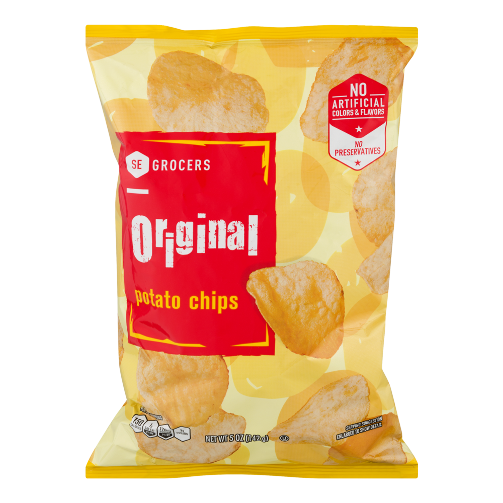 slide 1 of 1, SE Grocers Potato Chips Original, 5 oz