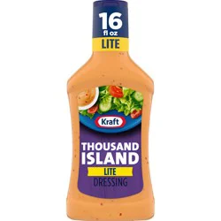 Kraft Thousand Island Lite Dressing, 16 fl oz Bottle