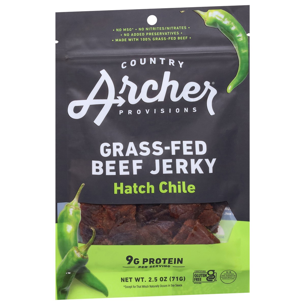 slide 9 of 13, Country Archer Hatch Chile Beef Jerky 2.5 oz, 2.5 oz