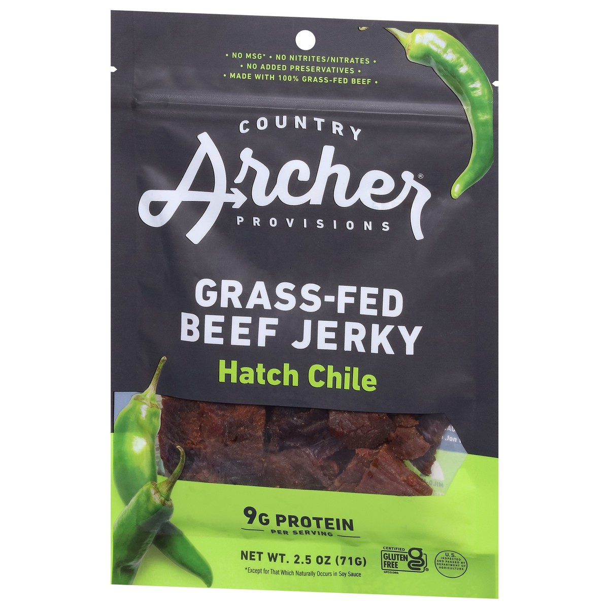 slide 6 of 13, Country Archer Hatch Chile Beef Jerky 2.5 oz, 2.5 oz