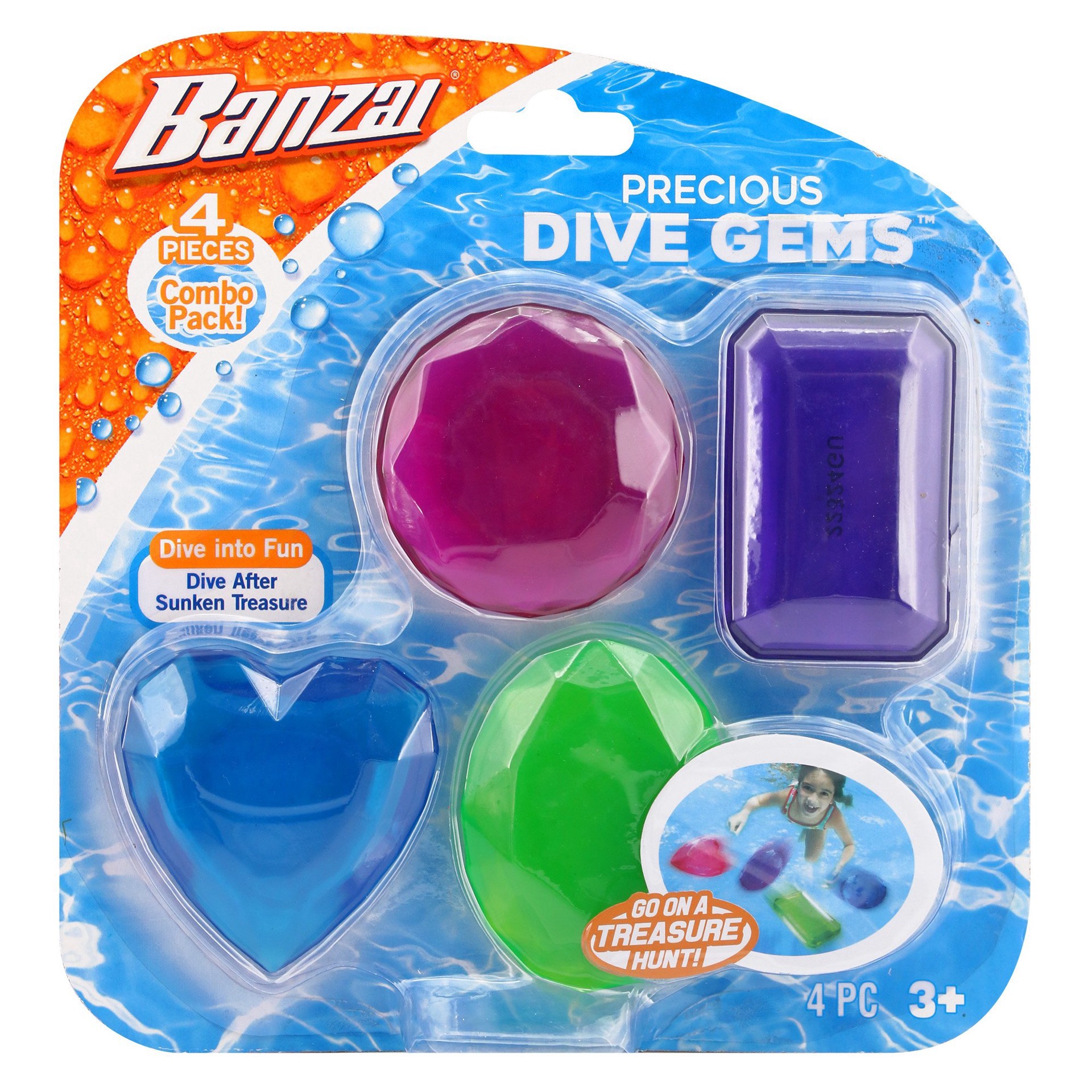 slide 1 of 1, Banzai Precious Dive Gems, 4 ct