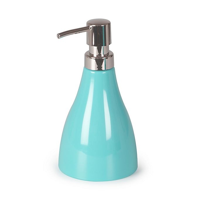 slide 1 of 1, Umbra Curvino Lotion Dispenser - Aruba Blue, 1 ct