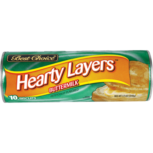 slide 1 of 1, Best Choice Hearty Layers Buttermilk Biscuits, 12 oz