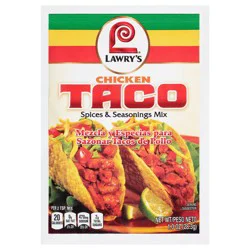 Lawry's Chicken Taco Spices & Seasonings, 1.0 oz