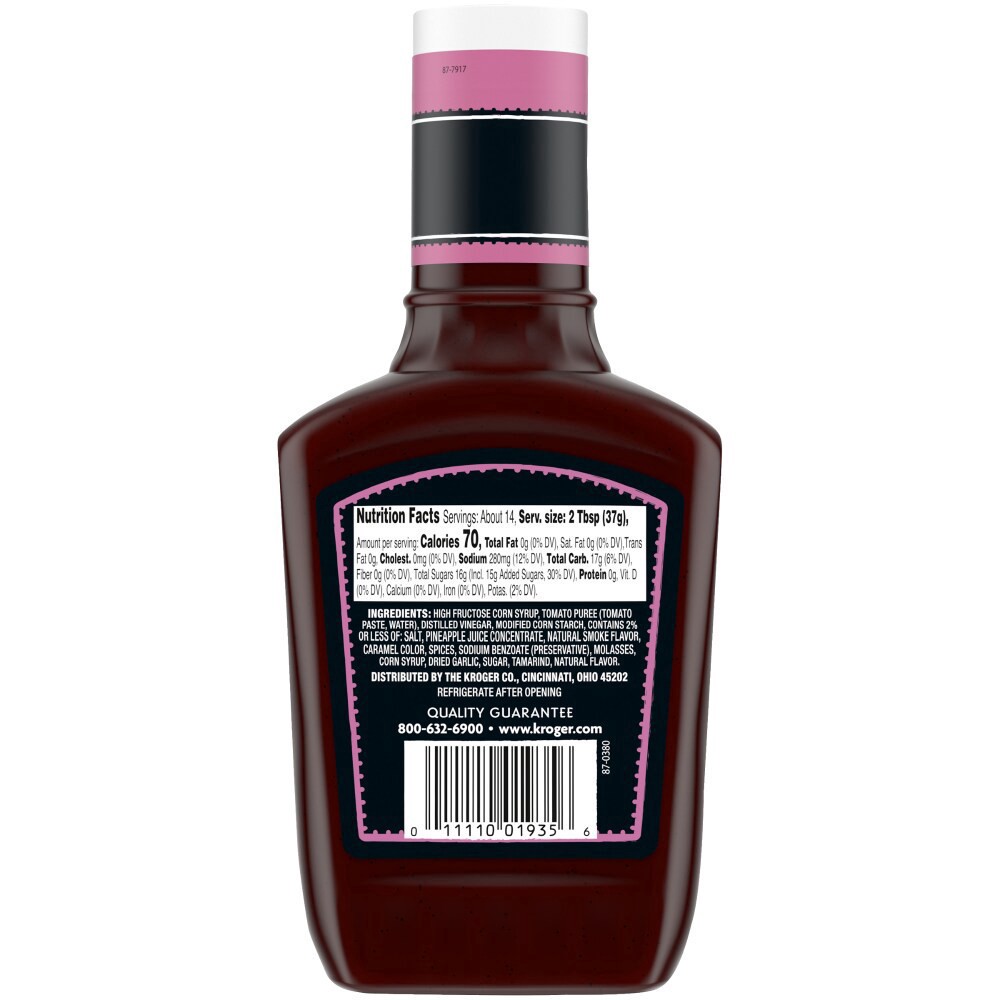 slide 2 of 4, Kroger Sweet & Tangy BBQ Sauce, 18 oz