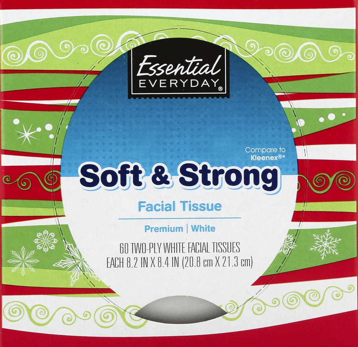 slide 5 of 6, Essential Everyday Holiday Facial Tissue Cube, 60 ct