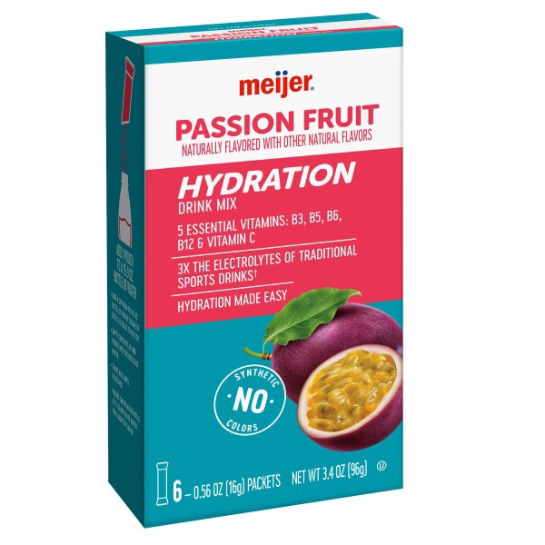 slide 5 of 29, Meijer Passion Fruit Hydration Drink Mix - 6 ct, 6 ct