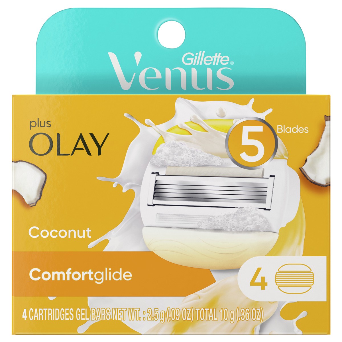 slide 1 of 116, Venus Comfortglide plus Olay Coconut Women's Razor Blade Refills - 4ct, 4 ct
