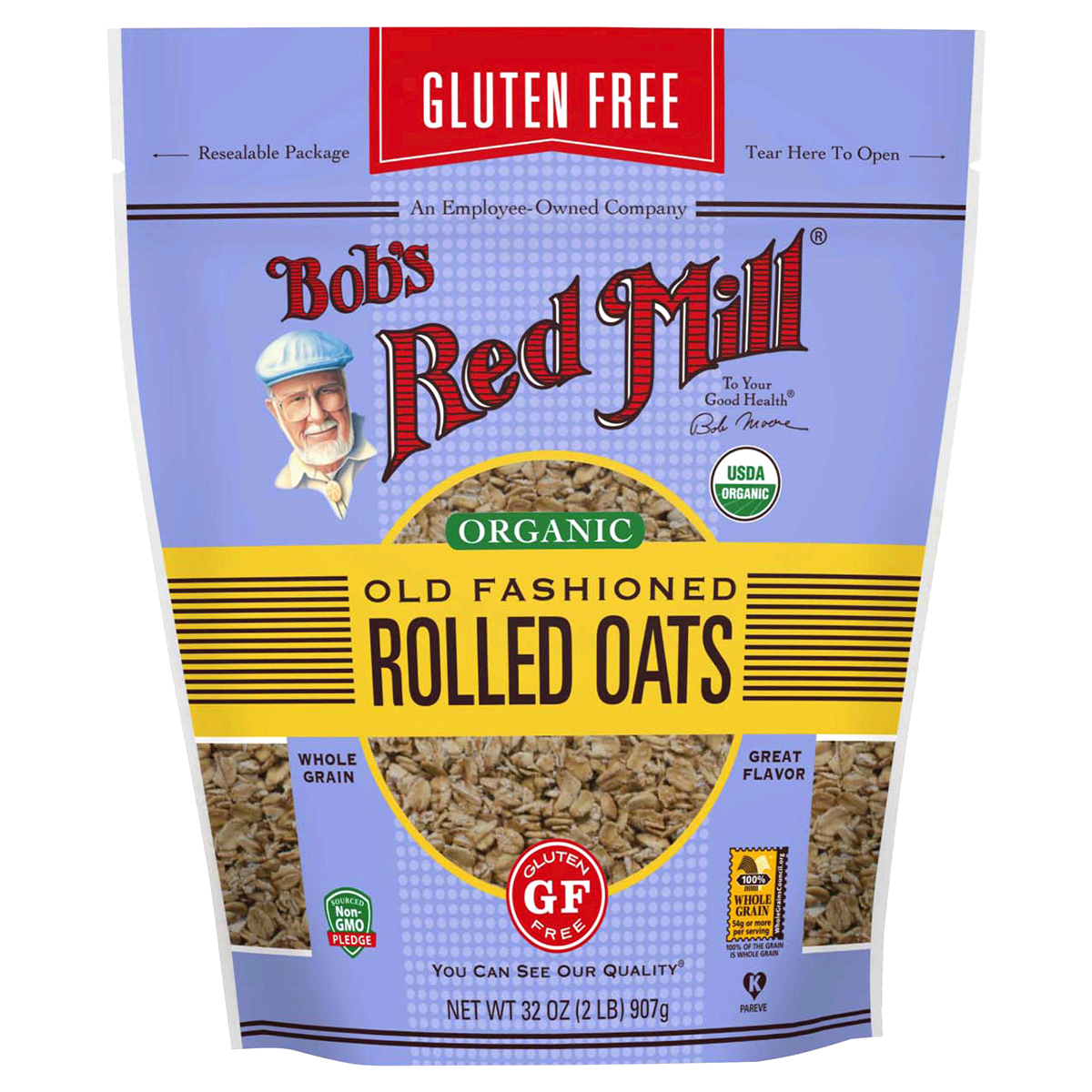 slide 1 of 5, Bob's Red Mill Old Fashioned Rolled Oats, 32 oz