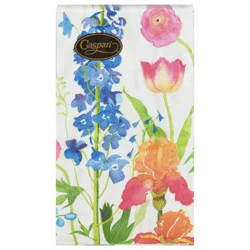 Caspari Triple-Ply Summer Garden White Guest Towels - 15 ea
