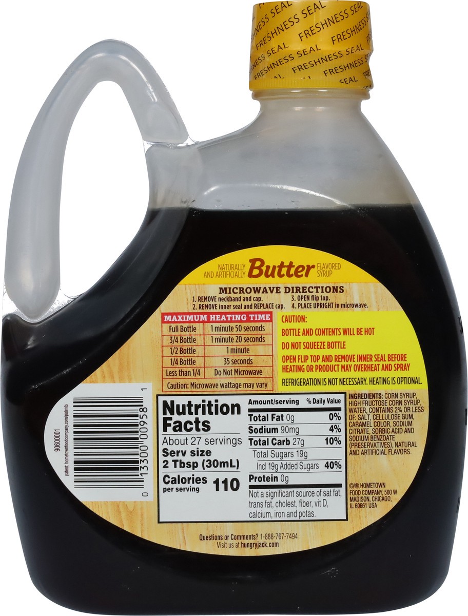 slide 5 of 9, Hungry Jack Butter Syrup 27.6 fl oz, 27.6 oz