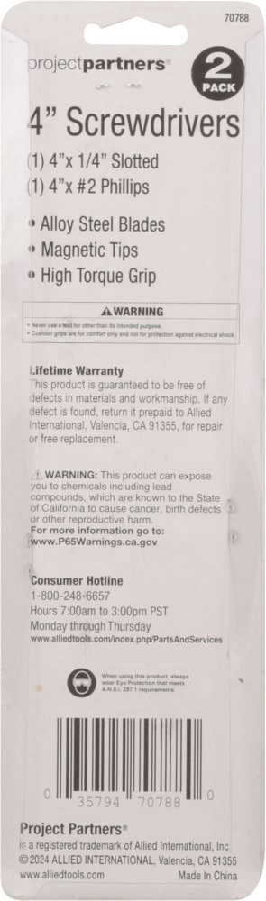 slide 2 of 2, Project Partners 2 Piece Screwdriver Set, 2 ct