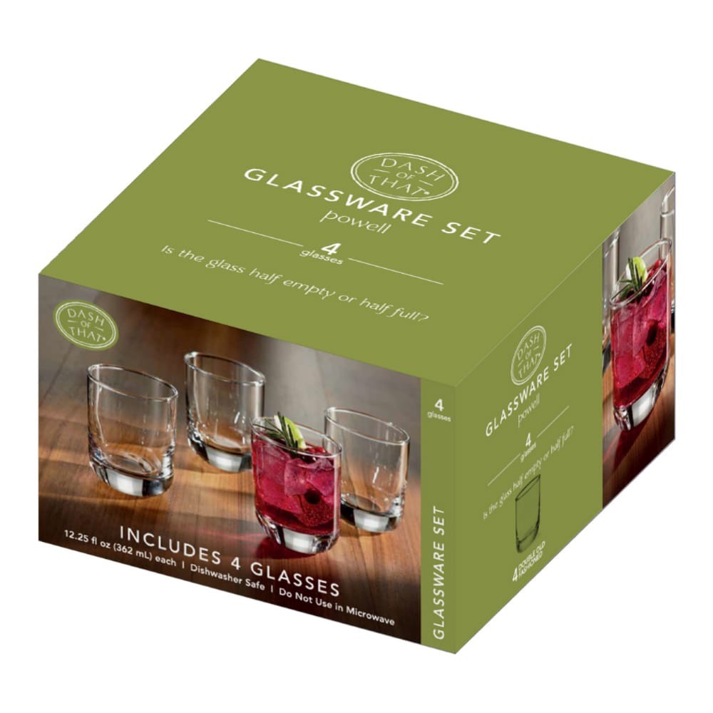 slide 1 of 1, Dash Of That Polaris-Powell 4Pk Double Old Fashioned Glassware Set, 4 ct
