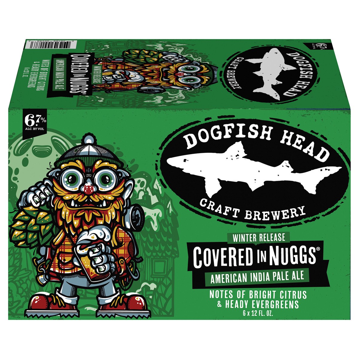 slide 1 of 8, Dogfish Head Covered in Nuggs IPA Seasonal Beer (12 fl. oz. Can, 6pk.), 6 ct; 12 oz