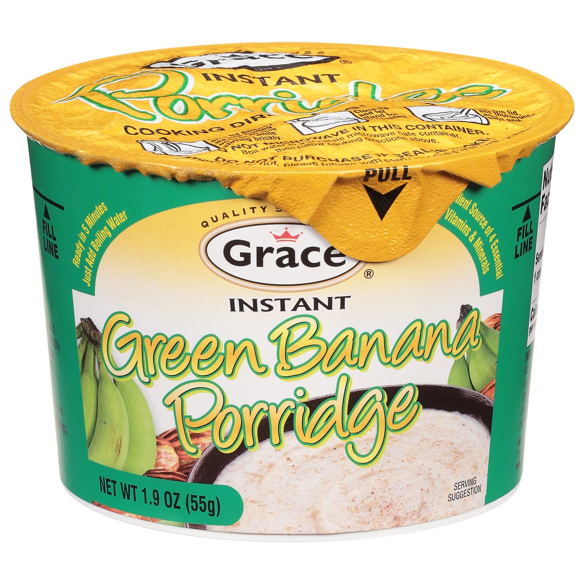 slide 1 of 9, Grace Instant Green Banana Porridge 1.9 oz, 1.9 oz