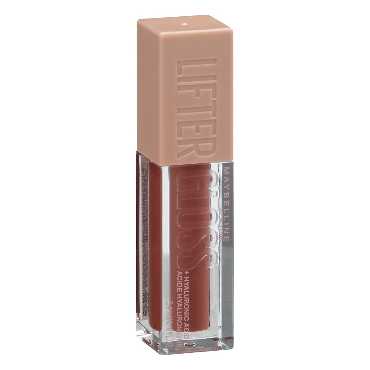 slide 1 of 9, MaybellineLifter Gloss Plumping Lip Gloss with Hyaluronic Acid - 4 Silk - 0.18 fl oz: Warm Mauve, Gold Pearl, XL Wand Applicator, 0.18 fl oz