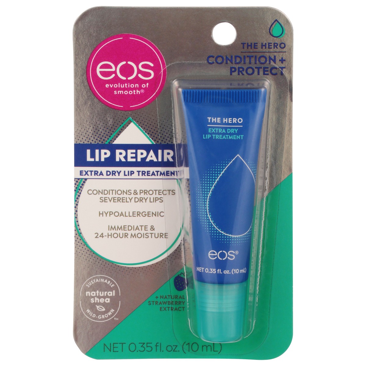 slide 1 of 6, eos The Hero Extra Dry Lip Treatment 0.35 fl oz, 0.35 fl oz