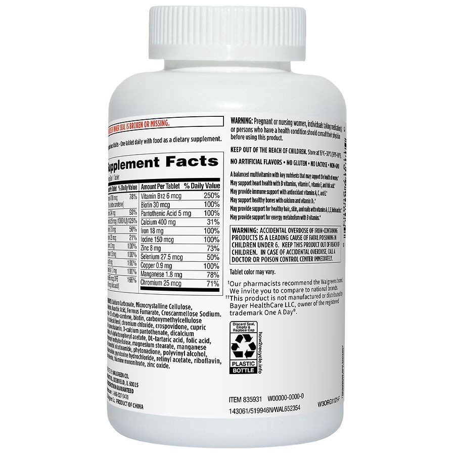slide 3 of 4, Walgreens One Daily Multivitamin Women, 200 ct