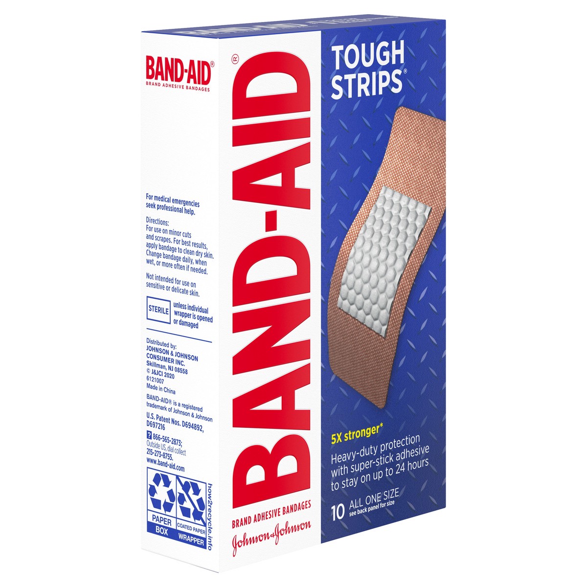 slide 3 of 9, BAND-AID Toughstrips Extra Large Bandages, 10 ct