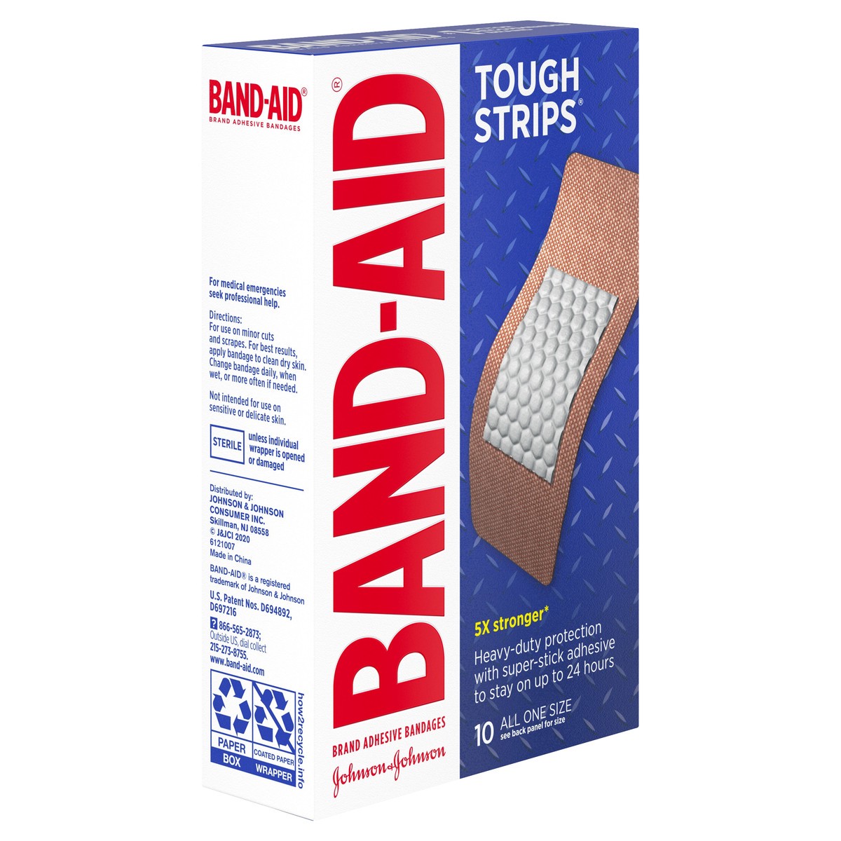 slide 4 of 9, BAND-AID Toughstrips Extra Large Bandages, 10 ct