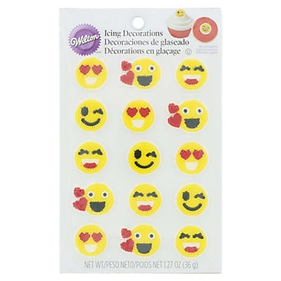 slide 1 of 1, Wilton Icing Decorations Emoji, 1 ct