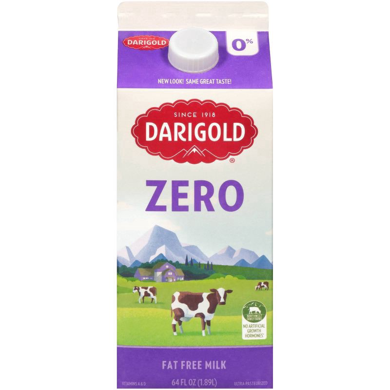 slide 1 of 3, Darigold Zero Fat Free Milk 64 fl oz, 64 fl oz