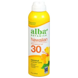 Alba Botanica Hawaiian Coconut Spray Sunscreen Spf 30