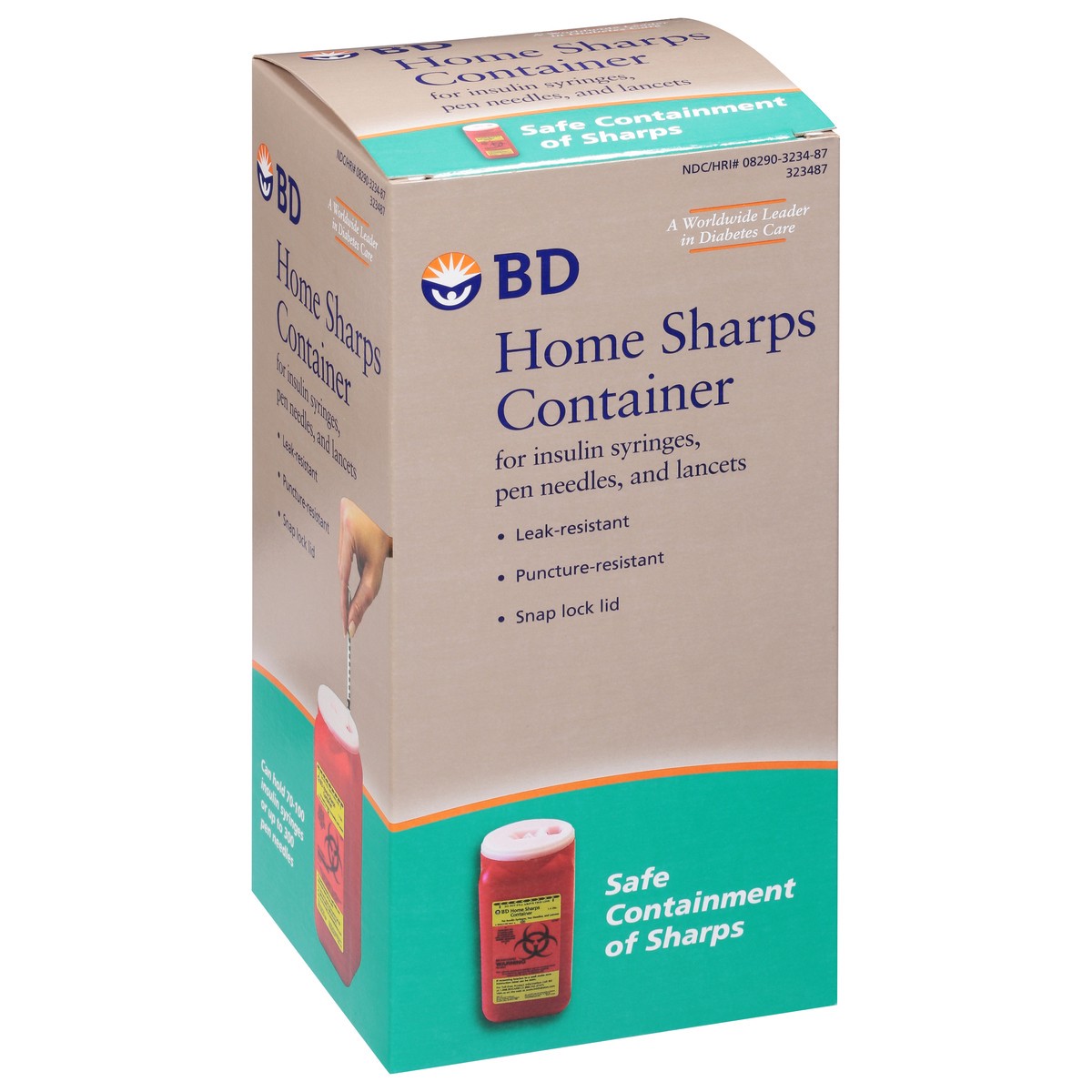 slide 2 of 9, BD Home Sharps Container, 1 ct