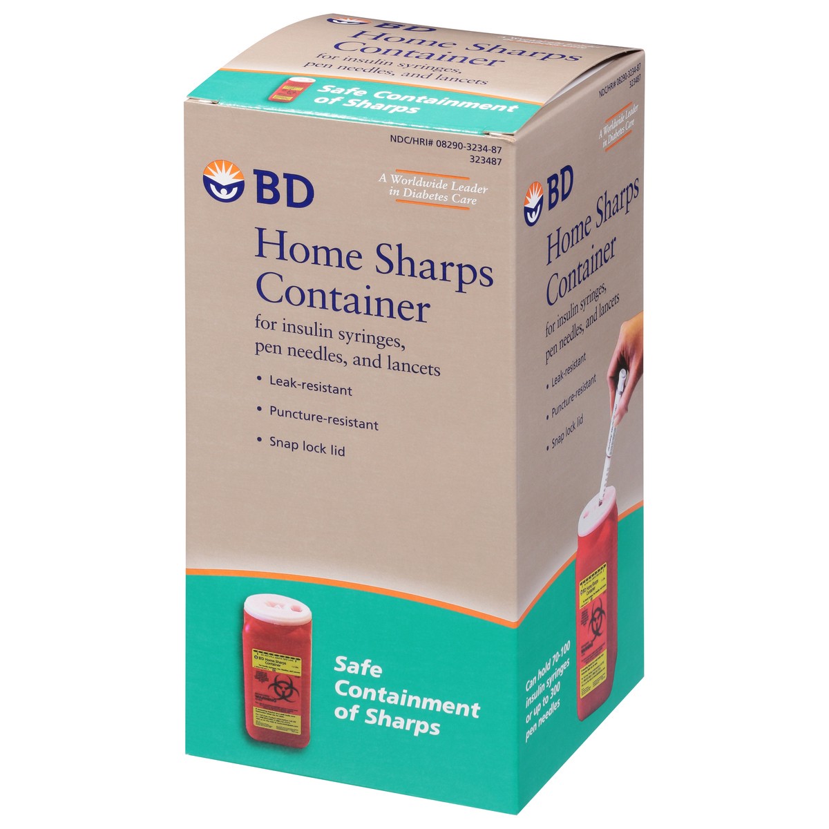 slide 3 of 9, BD Home Sharps Container, 1 ct