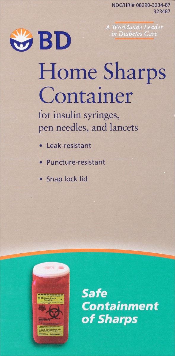 slide 6 of 9, BD Home Sharps Container, 1 ct
