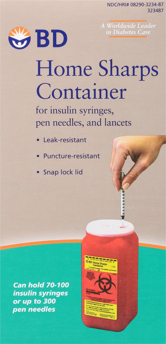 slide 7 of 9, BD Home Sharps Container, 1 ct