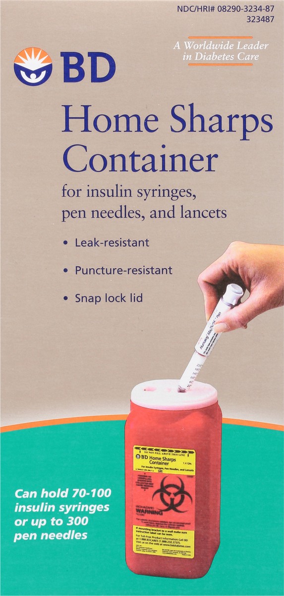 slide 8 of 9, BD Home Sharps Container, 1 ct