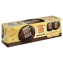 H-E-B Pure Cane Sugar Old Fashioned Root Beer Soda Cans - 12 ct; 12 oz