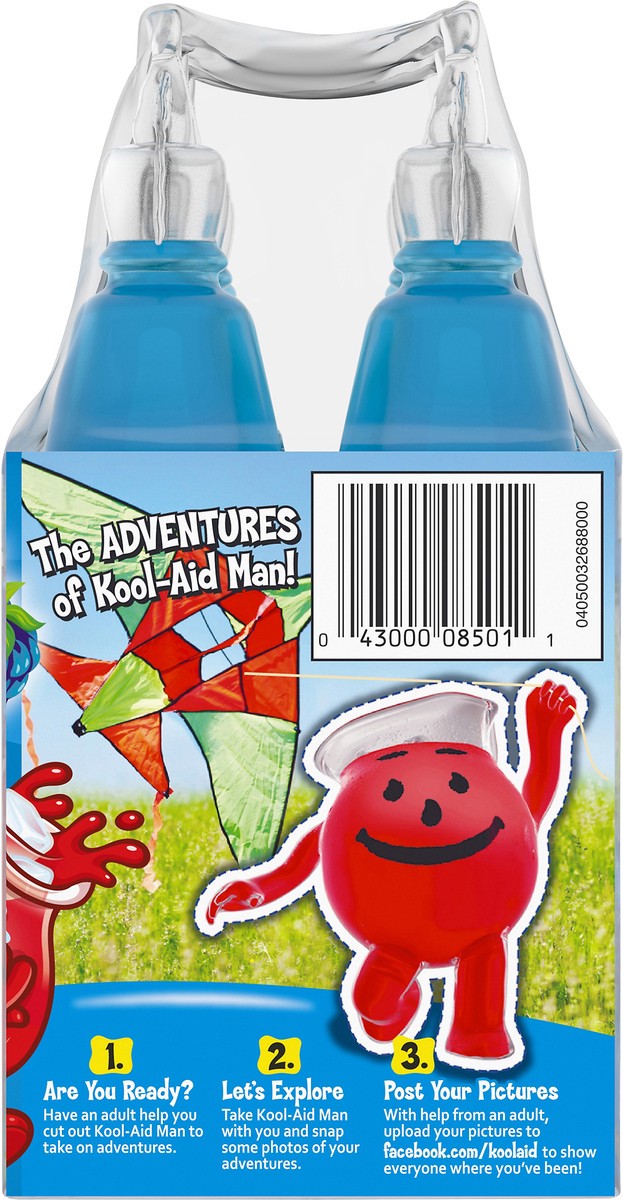 slide 5 of 14, Kool-Aid Sour Bursts Shockin' Blue Raspberry Soft Drinks 6-6.75 fl. oz. Bottles, 40.50 fl oz