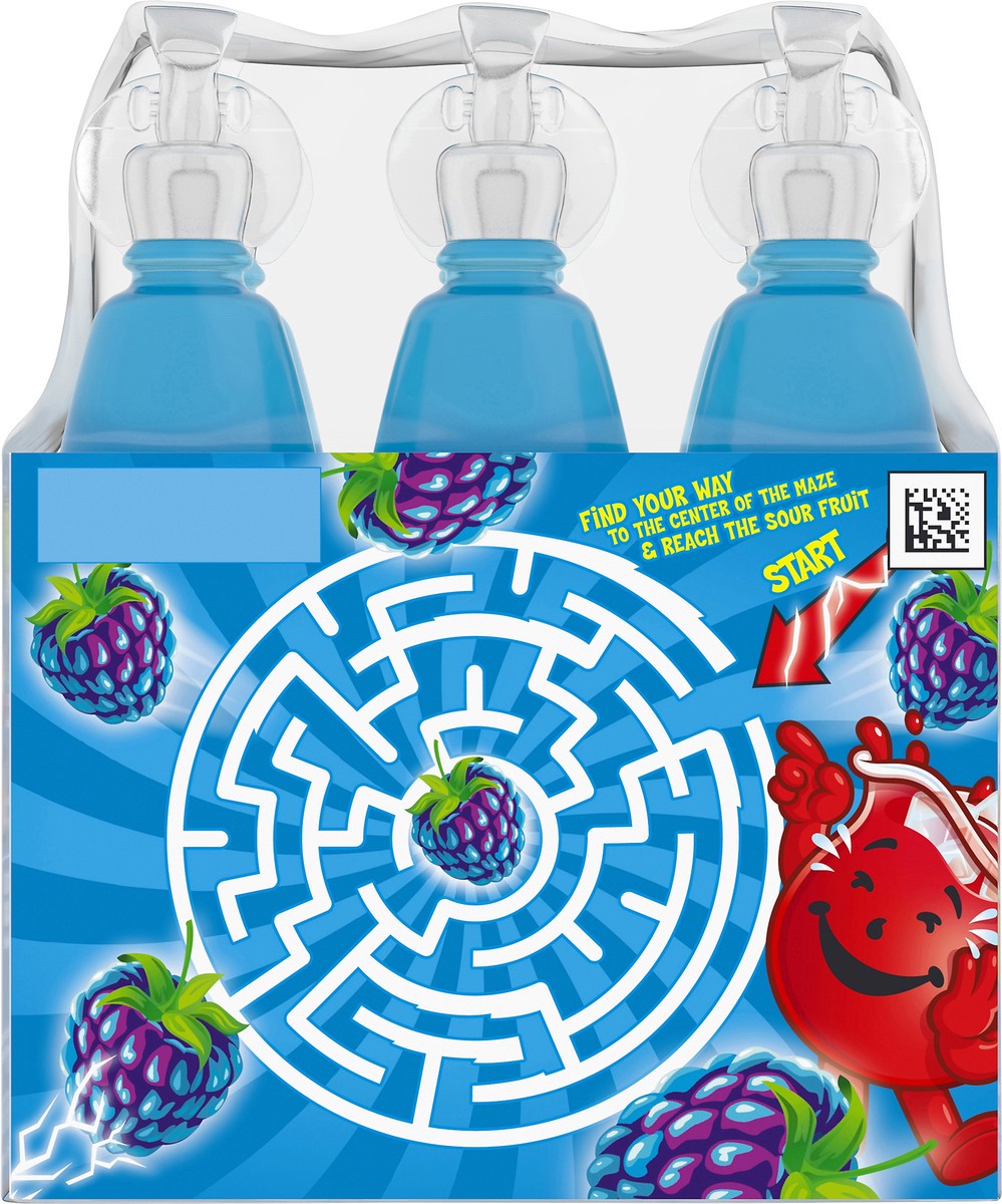 slide 9 of 14, Kool-Aid Sour Bursts Shockin' Blue Raspberry Soft Drinks 6-6.75 fl. oz. Bottles, 40.50 fl oz