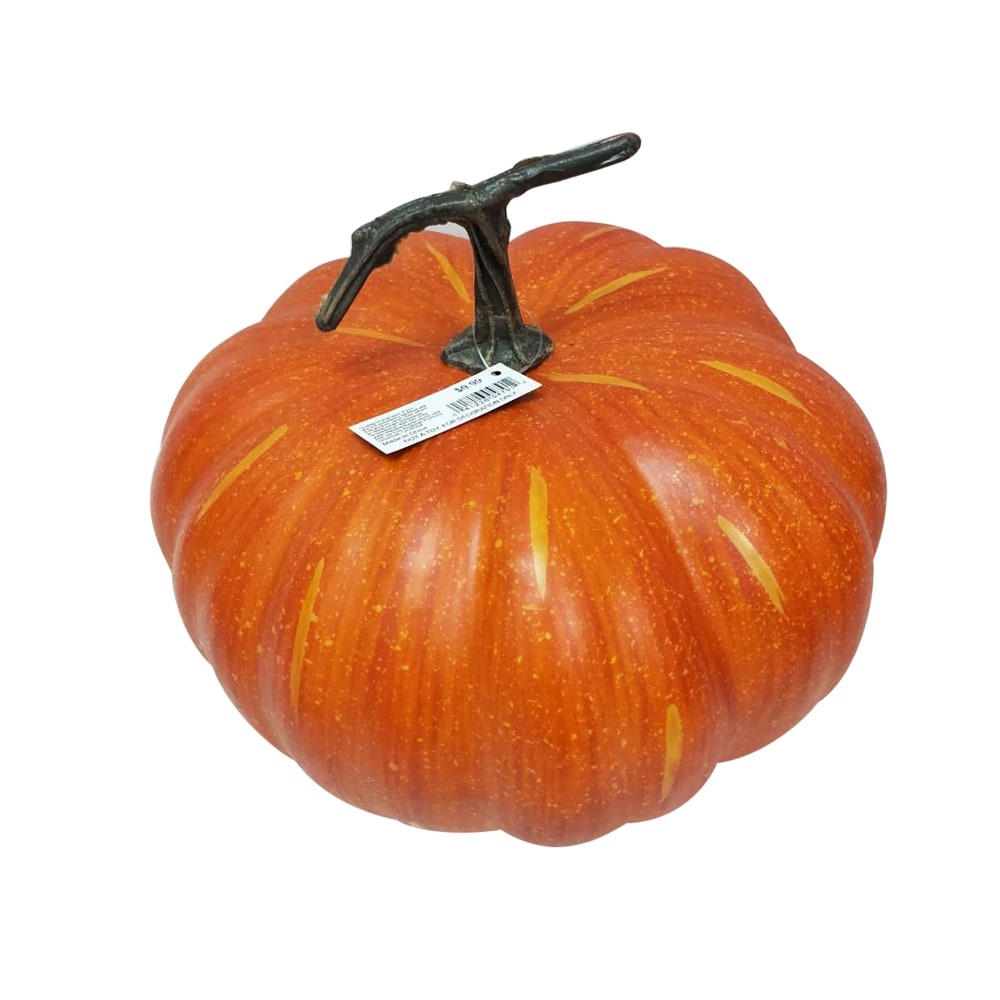 slide 1 of 1, Holiday Home Foam Pumpkin - Orange, 9.5 in