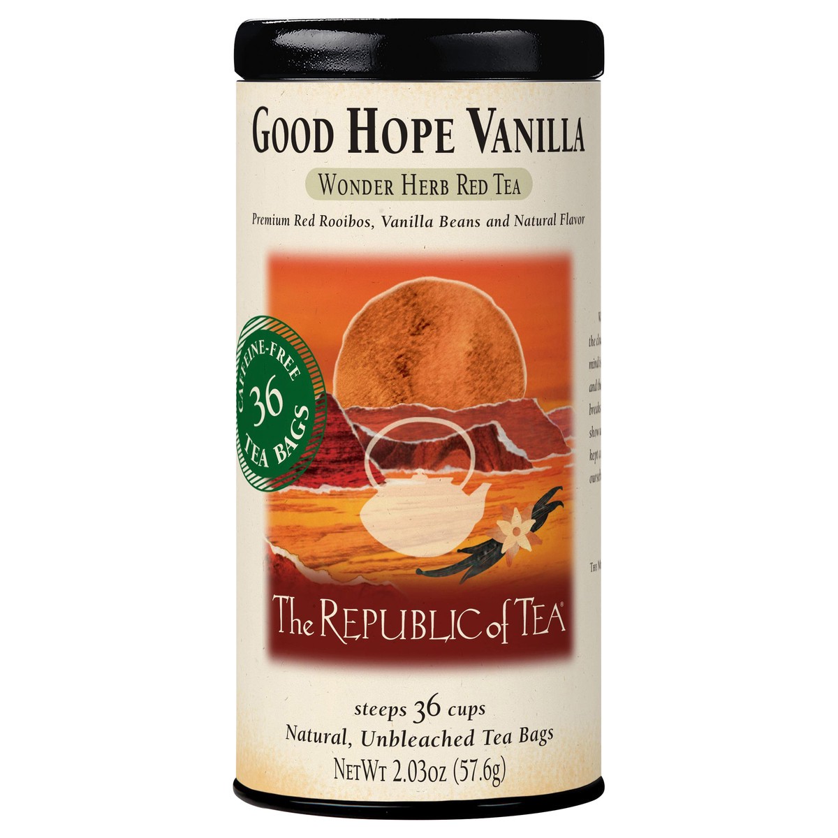 slide 1 of 9, The Republic of Tea African Rooibos Herb Good Hope Vanilla Red Tea - 36 ct, 36 ct