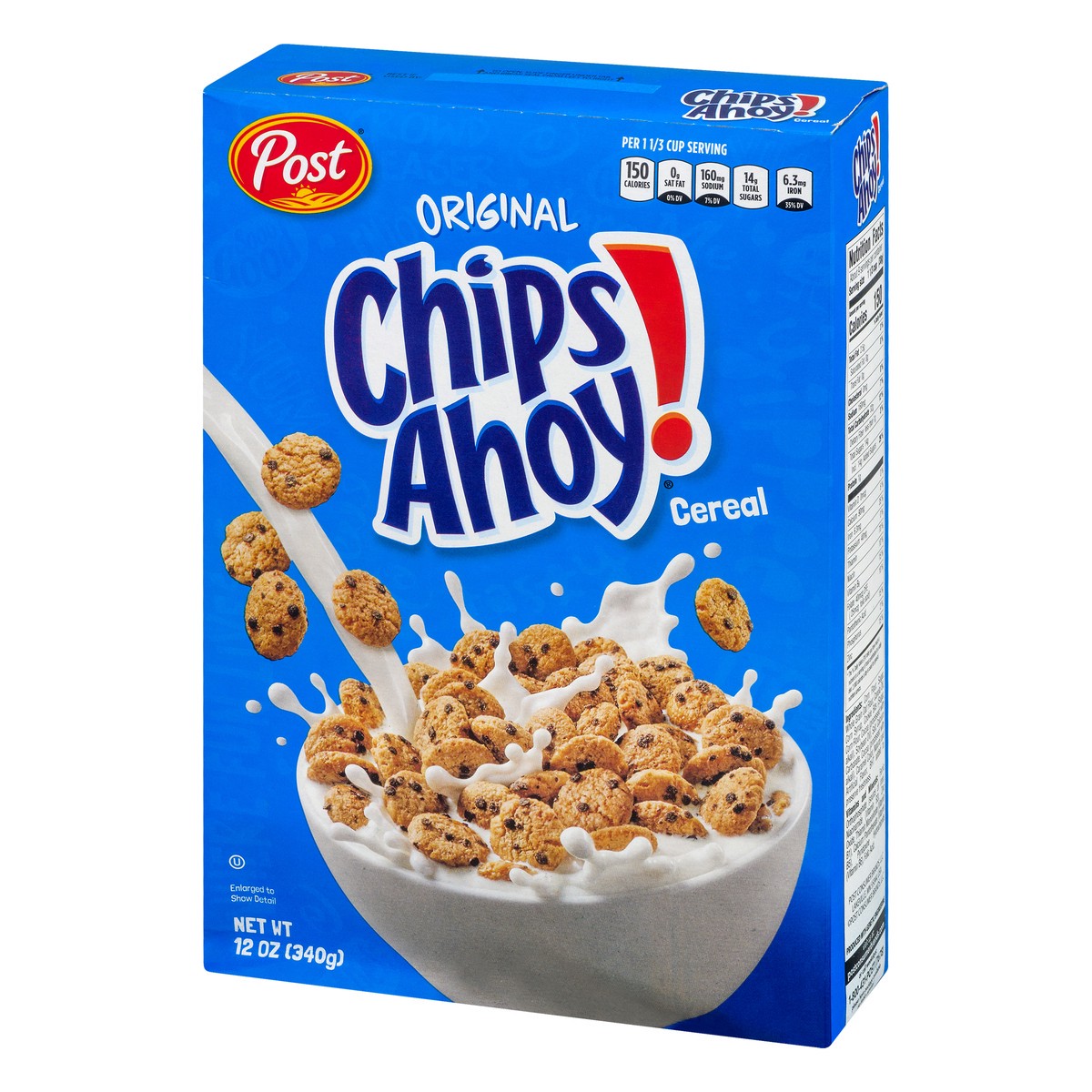 slide 2 of 9, Post Chips Ahoy! Breakfast Cereal, 12 Ounce boxes, 12 oz