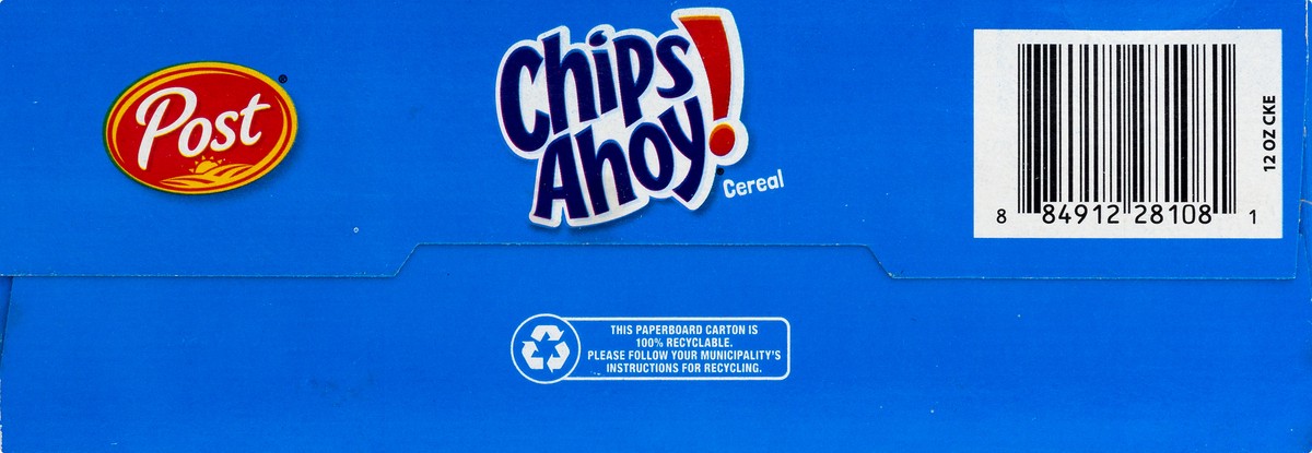 slide 6 of 9, Post Chips Ahoy! Breakfast Cereal, 12 Ounce boxes, 12 oz