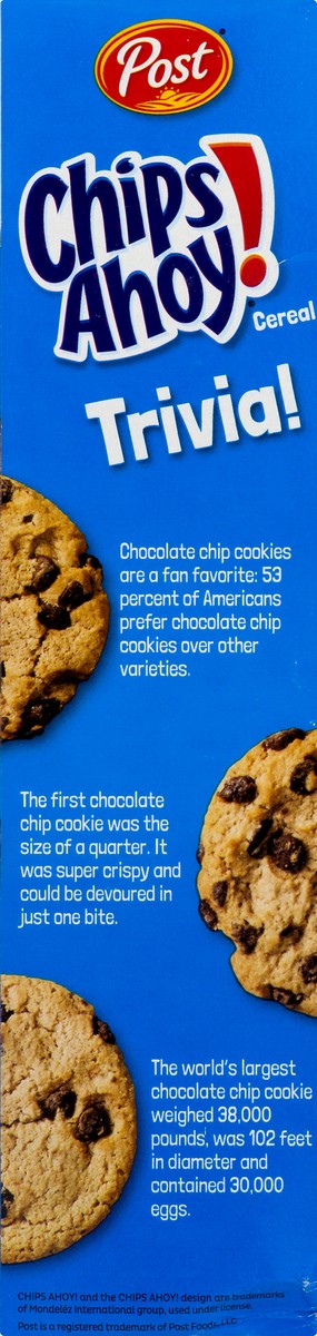 slide 3 of 9, Post Chips Ahoy! Breakfast Cereal, 12 Ounce boxes, 12 oz