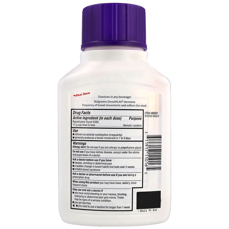 slide 4 of 5, Walgreens Smooth Lax Laxative Powder, 8.3 oz