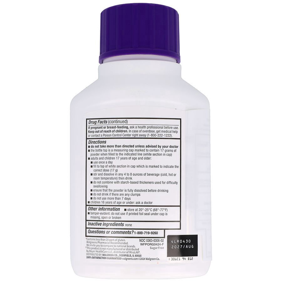slide 5 of 5, Walgreens Smooth Lax Laxative Powder, 8.3 oz